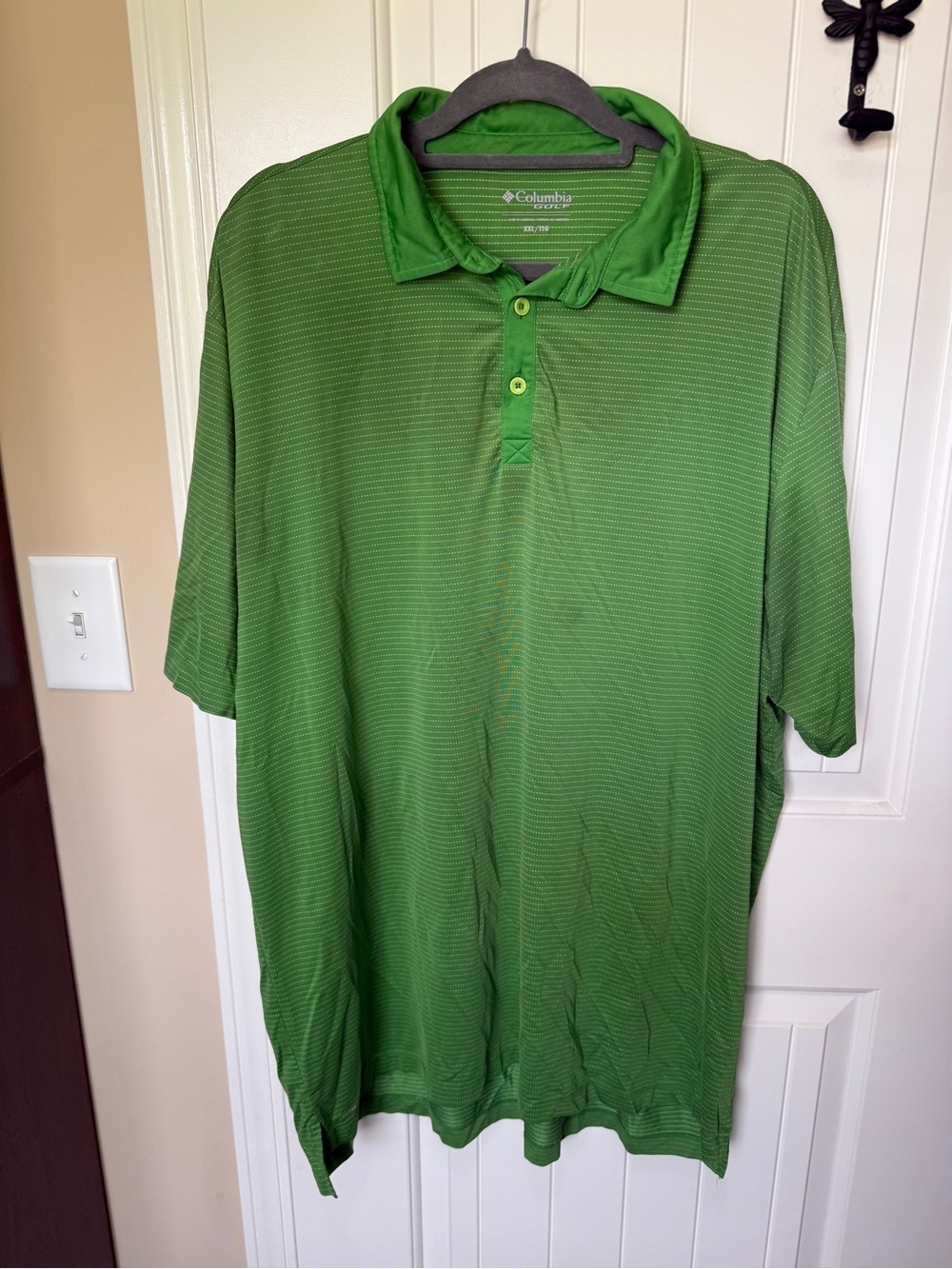Columbia Men’s Bright Green Striped Polo